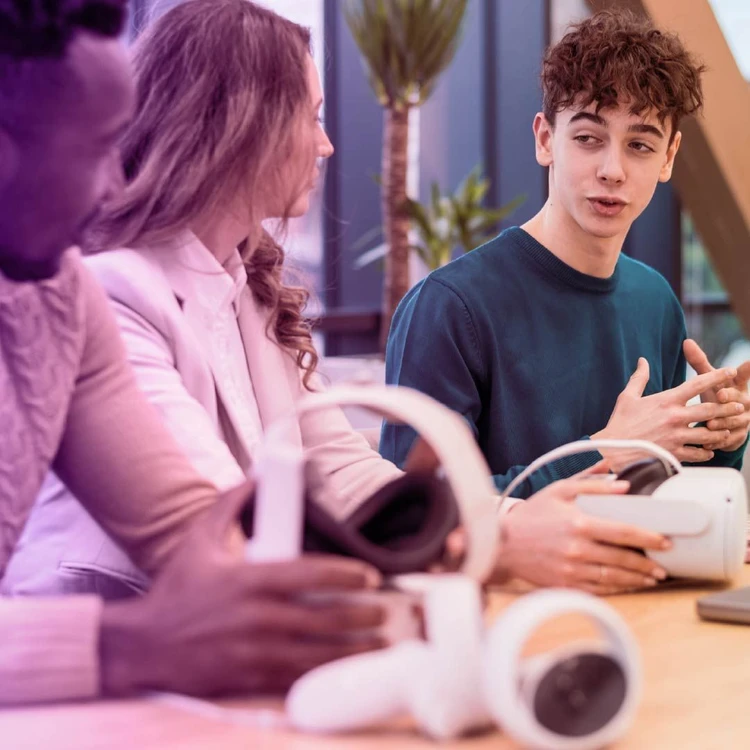 A Master in Digital Transformation teacher giving an online lecture